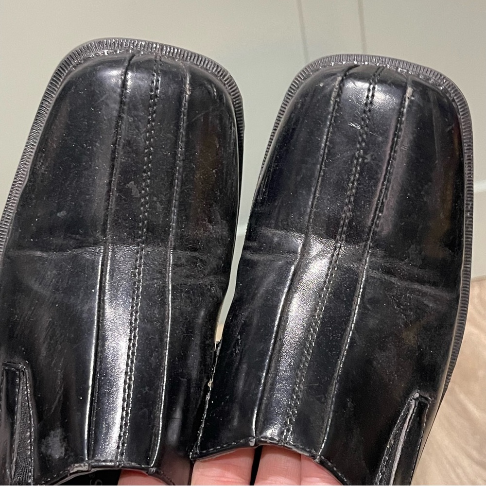 Deer stags black dress church shoes boys size 3.5M - Picture 2 of 7